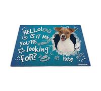 GABSHAIM Felpudo personalizado para perro Hello is It Me You're Looking for Jack Russell Terrier Puppy Bone Paws tapete decorativo para puerta delantera, entrada, 15.7 x 23.6 pulgadas, estilo 1
