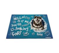 GABSHAIM Felpudo personalizado para perro Hello is It Me You're Looking for Shiba Inu Bone Paws, tapete decorativo para puerta delantera, entrada, 23.6 x 35.4 pulgadas, estilo 2