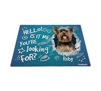 GABSHAIM Felpudo personalizado para perro Hello is It Me You're Looking for Yorkshire Terrier Yorkie Bone Paws Tapete decorativo para puerta delantera, entrada, 15.7 x 23.6 pulgadas, estilo 1