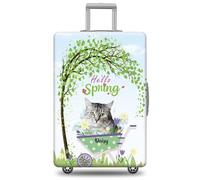 GABSHAIM Funda de equipaje con nombre personalizado Airedale Terrier con diseño de Hello Spring, elástica, lavable a máquina, varios tipos disponibles, se adapta a 45,7 a 81,3 cm, Multi-Cat 2, 18-32