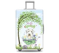 GABSHAIM Funda de equipaje con nombre personalizado Russell Terrier con diseño de Hello Spring, lavable a máquina, varios tipos disponibles, se adapta a 45,7 a 81,3 cm, Multi-Sealyham Terrier, 18-32