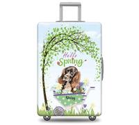 GABSHAIM Funda de equipaje con nombre personalizado Russell Terrier con diseño de Hello Spring, lavable a máquina, varios tipos disponibles, se adapta a 45,7 a 81,3 cm, Multi-Cocker Spaniel 1, 18-32