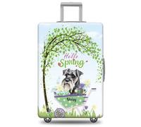 GABSHAIM Funda de equipaje con nombre personalizado Russell Terrier con diseño de Hello Spring, lavable a máquina, varios tipos disponibles, se adapta a 45,7 a 81,3 cm, Schnauzer multiestándar, 18-32