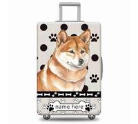 GABSHAIM Russell Terrier - Funda de equipaje personalizada con diseño de lunares, lavable a máquina, varios tamaños disponibles, Multi-Shiba Inu, 18-32 Inch