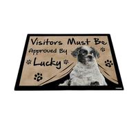 GABSHAIM Visitors Must Be Approved by The Dog Felpudo divertido Shih Tzu alfombra personalizada para decoración del hogar, 15.7 x 23.6 pulgadas, estilo 4