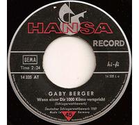 Gaby Berger - Gaby Berger - Wenn Einer Dir 1000 Küsse Verspricht - Hansa - 14 335 AT