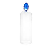 Balvi Botella de Agua Gourami Color Azul con Tapón en Forma de Pez 1.1 L. Vidrio Borosilicato 30cm