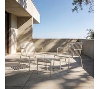 Gaby - Salones de jardín de metal cream 2 plazas H 76 x B 72 x T 61 cm