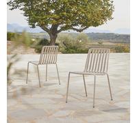 Gaby - Silla de jardín de metal color crema H 80 x B 51 x T 58 cm