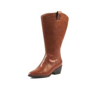 GABYLOU - Modelo THELMA - Botas Altas Mujer Pies Anchos Mollets 3XL - Doble Suela Desmontable, Tacón 6 cm - Cierre Zip YKK - Comodidad y Elegancia Diaria, Perfectas para Trabajo y Ciudad, marrón, 38
