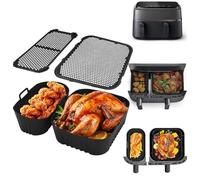 Gachiwar 2 moldes de silicona para airfryer Philips Airfryer accesorios para Philips Steam Airfryer Series 3000/5000 Dual Basket(6L/3L) (6L/3L) (6L/3L)