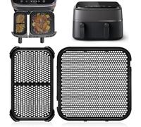 Gachiwar 2 unidades de silicona para freidora de aire caliente Philips Dual Basket Airfryer N350/3000 serie 6L/3L, accesorios para freidora de aire caliente, protección contra salpicaduras