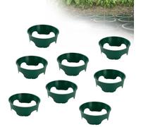 Gachiwar 8 anillos protectores de plantas de plástico para jardín, color verde, 25,4 x 12,1 cm, redondos, para riego de raíces y prevención de malas hierbas