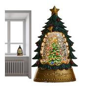 Gacqpli Bola luminosa de Navidad, bola de nieve, farolillo con purpurina, decoración interior y exterior, decoración invernal para salón, jardín, balcón