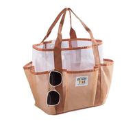 Gacqpli Bolsa de malla | Bolsa para hombre, grande, multifuncional, espaciosa, moda para mujer, bolsa de transporte para viajes, deportes, ocio, vacaciones, marrón, ver descripción