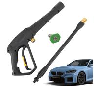Gacqpli Boquilla de manguera de alta presión, cabezal pulverizador de limpieza de vehículos, densidad de 140 bares para coche, césped, jardín, hogar y construcción