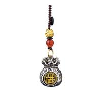 Gacqpli Colgante de bolso de la riqueza, colgante de Dios de la Riqueza, llavero 3D | Llavero con caracteres chinos, colgante de coche, diario, oveja, Siehe Beschreibung