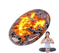 Gacqpli Piedras Naturales,Piedra de Masaje Terapéutico Flameante - Instrumento de Meditación, Objeto Sensorial para Relajación y Decoración del Hogar