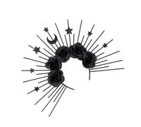 GADAW Elegante diadema punk, coronas, luna, barroca, tiaras, diadema, aro para el pelo, aro para mujer, accesorios de disfraz de cosplay