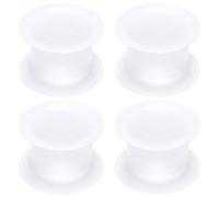 Gadeaila Kit de dilatadores de oreja de silicona sólida de plástico grueso transparente, juego de dilatadores de oreja de 50 mm, color negro para mujeres y hombres, 6mm, Plástico Goma Silicona, no