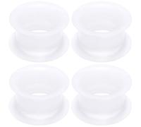 Gadeaila Kit de dilatadores de oreja de silicona sólida de plástico grueso transparente, juego de dilatadores de oreja de 50 mm, color negro para mujeres y hombres, 6mm, Plástico Goma Silicona, no