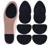 GADEBAO Almohadillas antideslizantes para zapatos, 8 piezas antideslizantes para la parte inferior de los zapatos, protector de suela autoadhesiva de silicona gruesa (negro, 2 formas)
