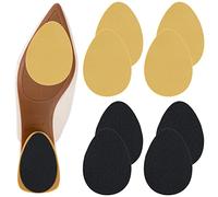 GADEBAO - Almohadillas antideslizantes para zapatos, suela antideslizante autoadhesiva, de silicona sin olor, agarre antideslizante para zapatos de tacón alto (4 negras + 4 beige)