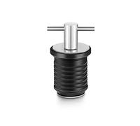 Gaderth Tapón de drenaje, 3/4 pulgadas, 1 pulgada o 1-1/4 pulgadas, tapón de drenaje en forma de T, tapones de drenaje de barco marino, mango de latón con tapón de drenaje de barco de goma, acero