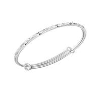 Gadget Relojes para hombre, pulsera de plata para mujer, para regalar el día de San Valentín, cumpleaños, pulsera de joyería Ga110, talla única, Metal, No es una piedra preciosa