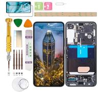 Gadget Troops Pantalla LCD (sin huellas dactilares) para Samsung Galaxy S22 SM-S901B/DS, S901B, S901U, S901U1, S901W, S901N, S9010, S901E (negro)