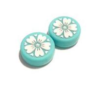 Gadgetpoint | Thumbgrips para juegos | Palillos antideslizantes de rendimiento | Joystick Cap Thumb Grips | Accesorios compatibles con Controladores Joy-Con Nintendo Switch | Florecillas - Azul con