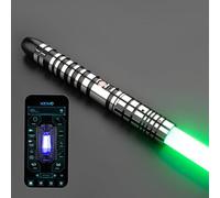 GADGETS 4 EVERYONE Sable de luz G4E con aplicación Bluetooth, oscilación Suave, 16 Fuentes de Sonido, Cambio de Color RGB Infinito, Control de Movimiento. RGB v3.0 Mejorado, 2 RGB de 2 Tonos (Azul)