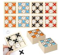 Gadgets Cumpleaños Niños, 20 PCS Mini Rompecabezas Niños de Madera Tic Tac Toe Board Mesa de Juego del Trío de Madera Xo Regalos de Fin de Fiesta Invitados para Fiestas Familia Juguetes para Fiestas