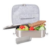 Gadgy Caja del Almuerzo de Acero Inoxidable | Gran Lunchbox Respetuosa con el Medio Ambiente | Adecuada para la Preparación de Comidas | Incluye Bolsa Aislante y Separador de Alimentos