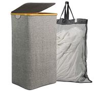 Gadgy Cesto Ropa Sucia Con Tapa 103 Litros | Cesta Ropa Limpia | Cubo Ropa Sucia con Tapa | Cesto Ropa Plegable | Cesta Bambu | Cesto Ropa Sucia Estrecho