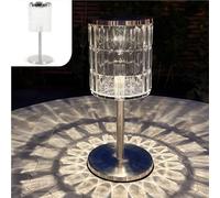 Gadgy Lámpara solar de mesa para exteriores, lámpara solar LED con efecto cristal, lámpara decorativa de mesa para exteriores, iluminación nocturna automática, resistente a salpicaduras