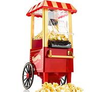 Gadgy Máquina de Palomitas | PopCorn Machine Clásica y Rápida | Máquina de Hacer Palomitas de Aire Caliente, Sin Aceite ni Grasa | Incluye Vaso Medidor y Tapa Superior Abatible | Acabado Rojo Retro