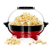 Gadgy Máquina de Palomitas | PopCorn Machine Clásica y Rápida | Máquina de Hacer Palomitas de Aire Caliente, Sin Aceite ni Grasa | Incluye Vaso Medidor y Tapa Superior Abatible | Acabado Rojo Retro