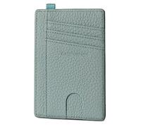 GADIEMKENSD Credit Card Holder RFID Blocking Genuine Leather Slim Card Wallet Compact Size Card Cases for Women Men Keychain Wallet Purse with D-Shackle Llaveros De Hombre ID Exemption Card Set Mint