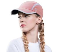 GADIEMKENSD Foldable Tech Running Hat for Women Cooling Ponytail Hats Light Quick Dry Baseball Caps Ultra-Thin Unstructured Gorras para Mujer Fitted for Beach Tennis Travel Hiking Golf Pink