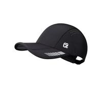 GADIEMKENSD Gorro Deportivo Plegable UPF 50+ con Acento Reflectante, Gorra de Running de Alto Rendimiento de Malla Transpirable Dri Fit para Golf, Tenis, Entrenamiento y Gimnasio, Negro L