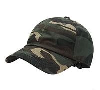 GADIEMKENSD Kids Plain Baseball Cap Unconstructed Fitted Toddler Sun Hat Washed Cotton Kids Baseball Hat Beach Camping Golf Travel for Boys Girls 7-12 Years Camo Army Green