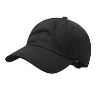 GADIEMKENSD Kids Plain Baseball Cap Unconstructed Fitted Toddler Sun Hat Washed Cotton Kids Baseball Hat Beach Camping Golf Travel for Girls Boys 3-7 Years Black