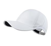 GADIEMKENSD Performance Running Hat for Women Summer Sun Ponytail Hats Stretchy Golf Hats Men Cooling Breathable Vented Mesh Ball Cap for Hiking Tennis Workout Gym Outdoor Sports White
