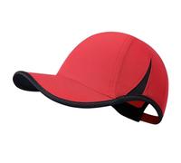 GADIEMKENSD Performance Running Hat Womens Stretchy Baseball Cap with Breathable Mesh Dri Fit Cooling Cute Hat for Women Plain Cap for Hiking Tennis Golf Workout Gym Outdoor Sports Red