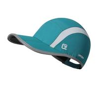 GADIEMKENSD Quick Dry Sports Hat Lightweight Breathable Soft Outdoor Run Cap (Folding Series, Turquoise)