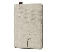 GADIEMKENSD Slim Wallet Minimalist Credit Card Holder RFID Blocking Genuine Leather Compact Size Card Case for Women Men Purse with D-Shackle Llaveros De Hombre Exemption Card Set Light Grey