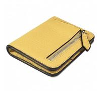 GADIEMKENSD Small Wallet Bifold RFID Credit Card Holder for Men Leather Coin Ladies Purse RFID Blocking Mini Compact Pocket Wallet with Zipper Card Cash Slots Ultra Slim Minimalist Yellow
