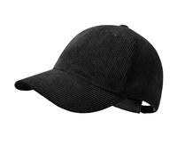 GADIEMKENSD Sombrero de Pana clásico para Hombres y Mujeres, Gorra de béisbol de Moda de Color sólido Vintage de Perfil bajo, Gorros de otoño e Invierno para Viajes y Compras al Aire Libre Negro
