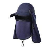 GADIEMKENSD Sombrero de Pesca de Verano para Senderismo Selva Montaña Sol Gorra de béisbol de Secado rápido Cubierta de Cara y Cuello con Solapa Impermeable Gorras Transpirables Azul Marino